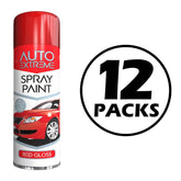 12X Auto Extreme Red Spray Paint 250ml Spray Paint